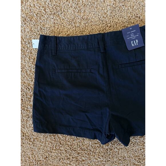 Gap Classic Black Mid Rise Stretch 3" Inseam Chino City Short Womens 10 NEW NWT - Picture 6 of 10